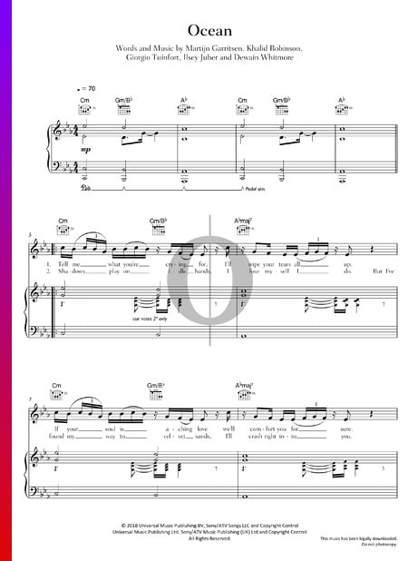 Ocean Sheet Music