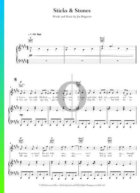 Sticks & Stones Sheet Music