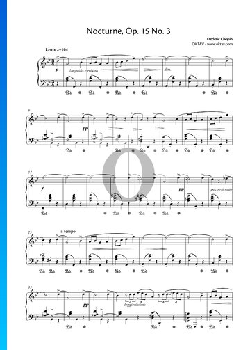 Nocturne in G Minor, Op. 15 No. 3 Partitura