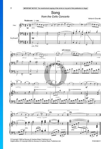 Cello Concerto B Minor, Op. 104: Song Sheet Music