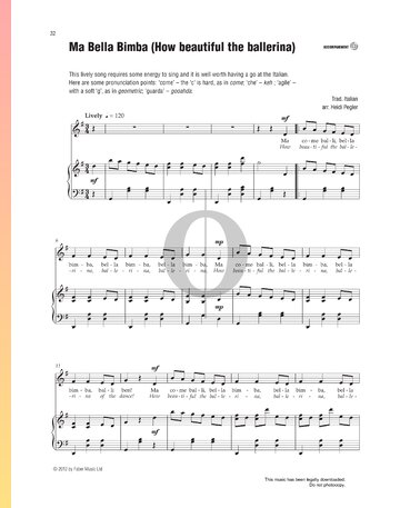 Ma Bella Bimba (How beautiful the ballerina) Sheet Music