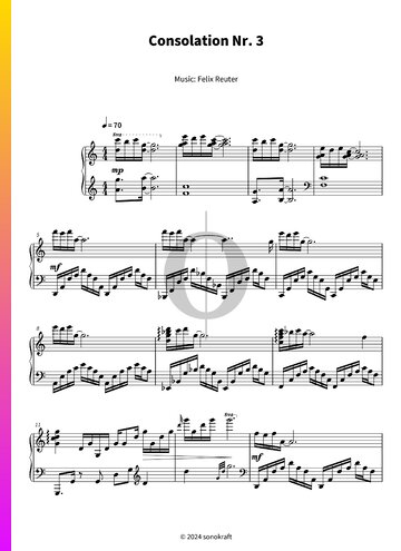 Consolation, No. 3 Partitura