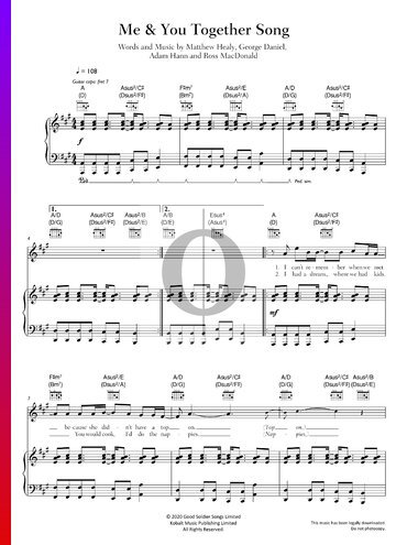 Me & You Together Song Partitura