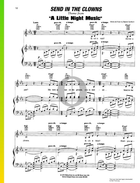 Send In The Clowns Sheet Music