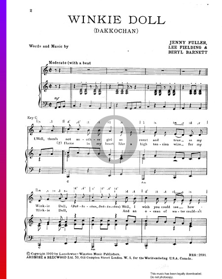 Winkie Doll Partitura