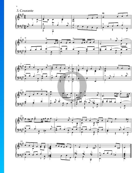 Suite Nr. 1 A-Dur, HWV 426: 3. Courante Musik-Noten