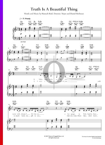 Truth Is A Beautiful Thing Sheet Music