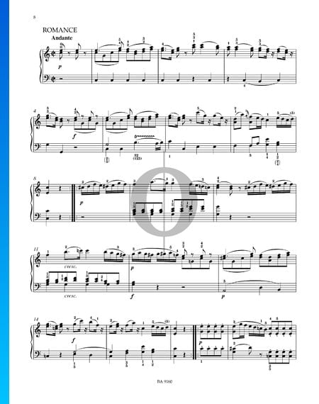 Eine kleine Nachtmusik, KV 525: 2. Romance Musik-Noten