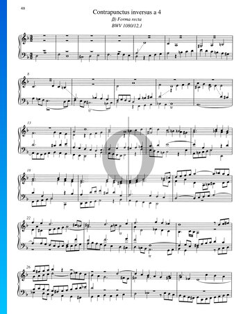 Contrapunctus 12, BWV 1080/12,1 Musik-Noten
