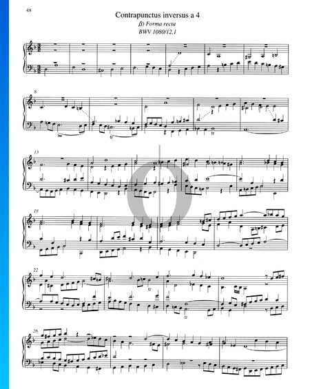 Contrapunctus 12, BWV 1080/12,1 Sheet Music