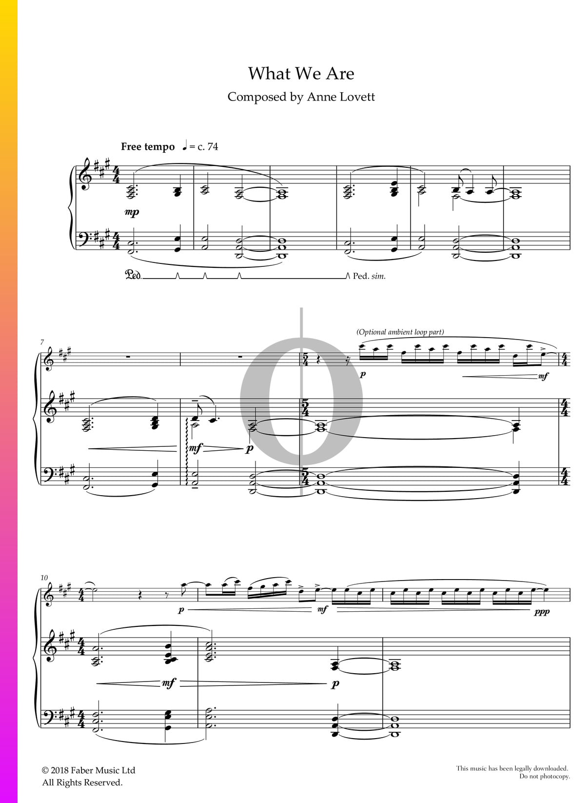 what-we-are-sheet-music-piano-solo-oktav