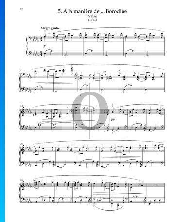 A la maniere de Borodine (Valse), M.63/1 Sheet Music