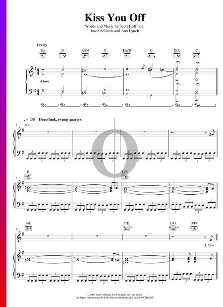 Kiss You Off Sheet Music