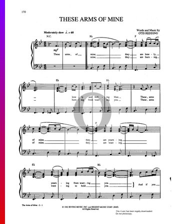 These Arms Of Mine Sheet Music