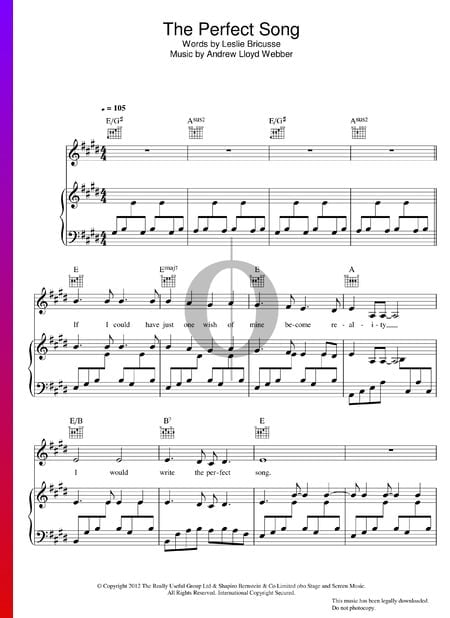 The Perfect Song Sheet Music