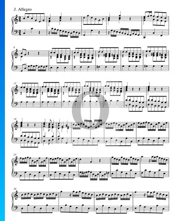 Concerto in C Major, BWV 976: 3. Allegro Sheet Music