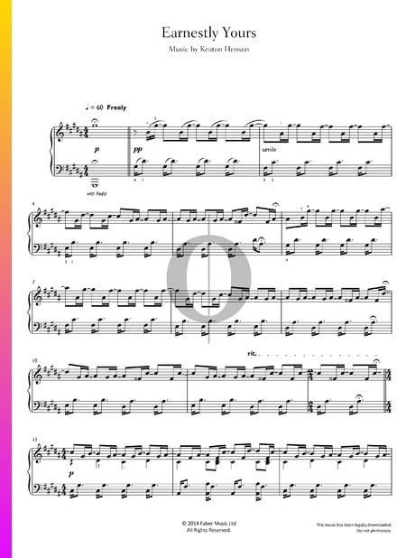 Earnestly Yours Musik-Noten