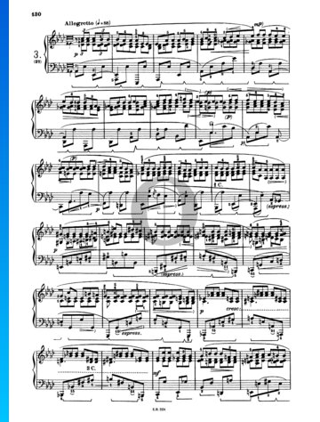 Trois Nouvelles Études, No. 3 in A-flat Major Spartito
