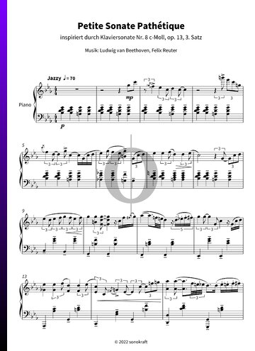 Petite Sonate Pathétique: No. 3 Partitura