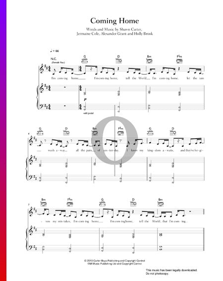 Coming Home Sheet Music