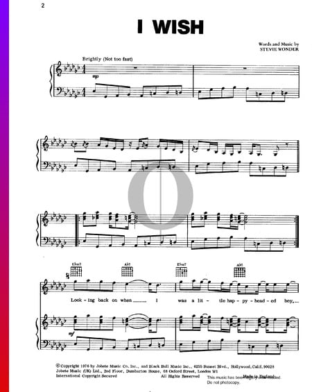 I Wish Sheet Music