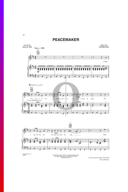 Peacemaker Musik-Noten