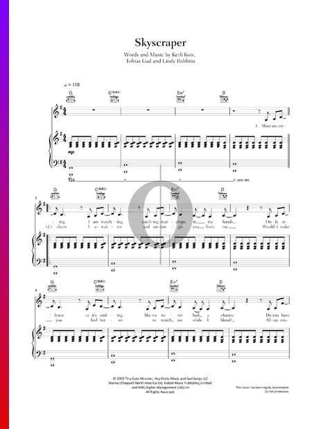 Skyscraper Sheet Music