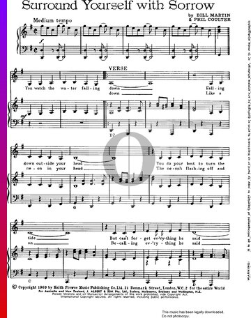 Surround Yourself With Sorrow Sheet Music