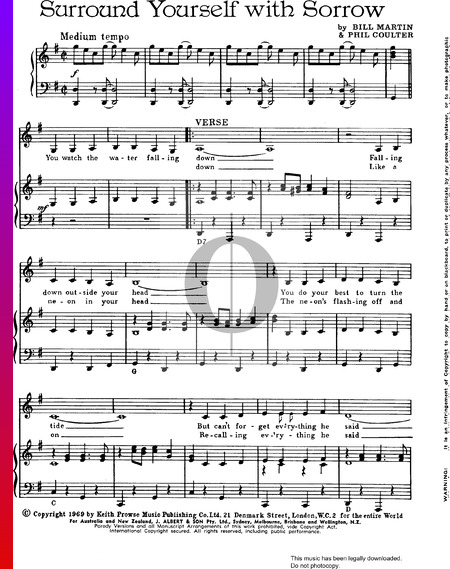 Surround Yourself With Sorrow Sheet Music