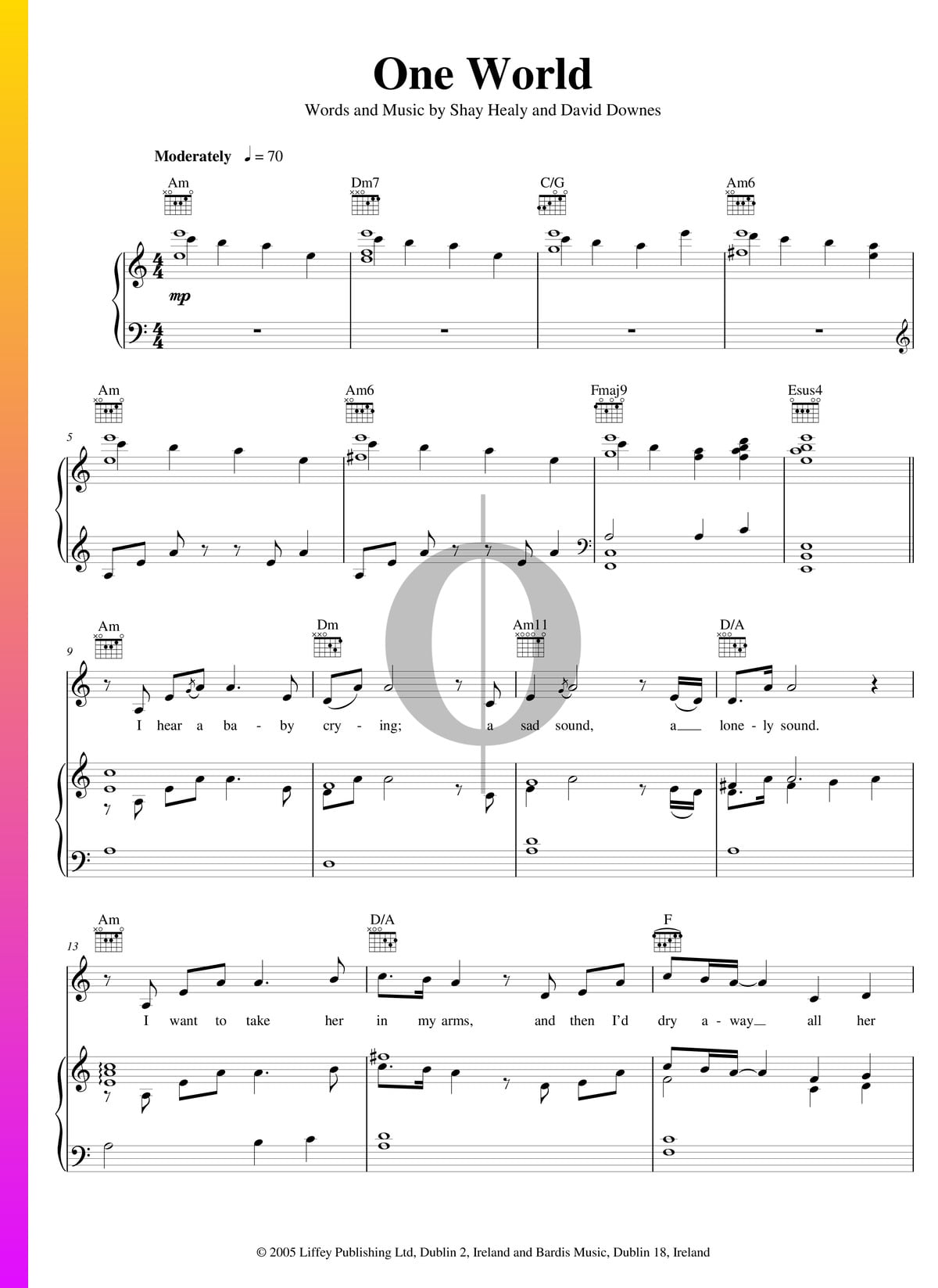 One World Sheet Music Piano Guitar Voice Pdf Download Streaming Oktav