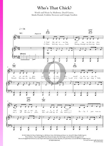 Who's That Chick Sheet Music
