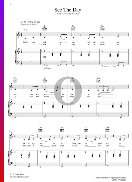 See The Day Sheet Music