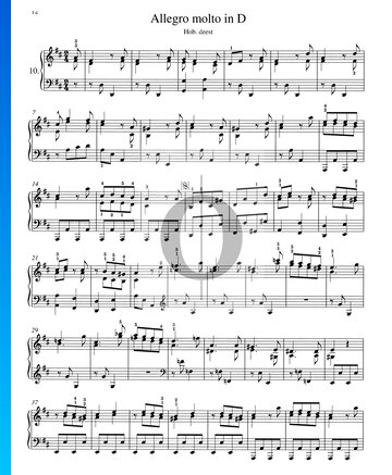 Allegro molto in D Major, Hob. XVII:D2 bladmuziek