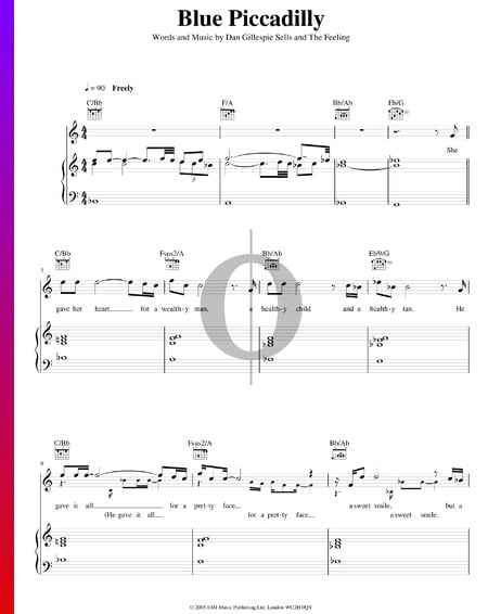 Blue Piccadilly Musik-Noten