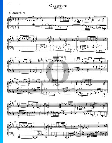 Obertura en estilo francés, BWV 831: 1. Obertura Partitura