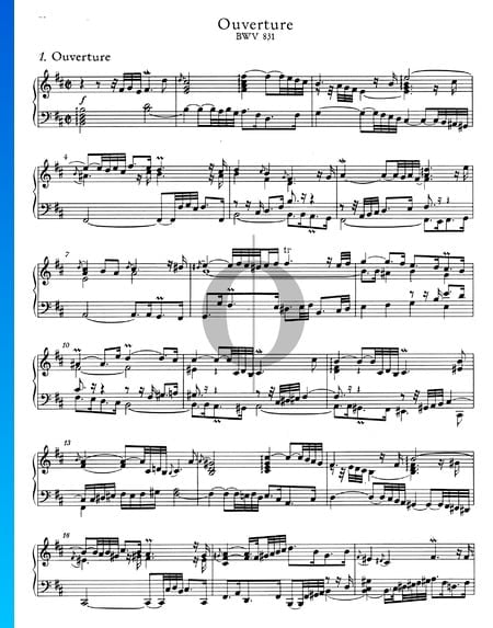 Obertura en estilo francés, BWV 831: 1. Obertura Partitura