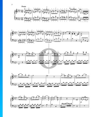 Sonata en fa menor, WoO 47 n.º 2: 3. Presto Partitura