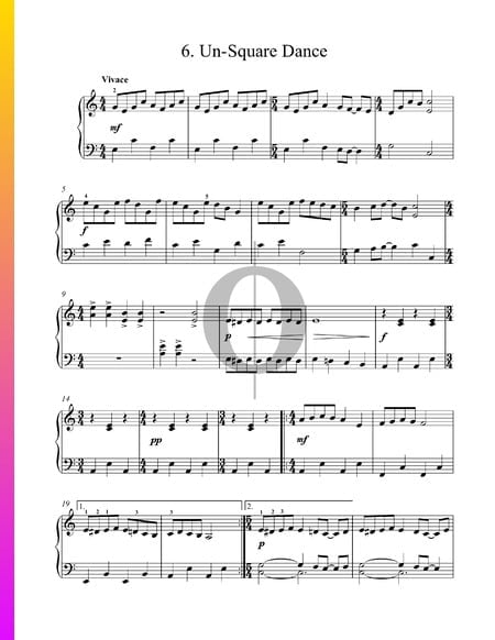 Un-Square Dance Musik-Noten