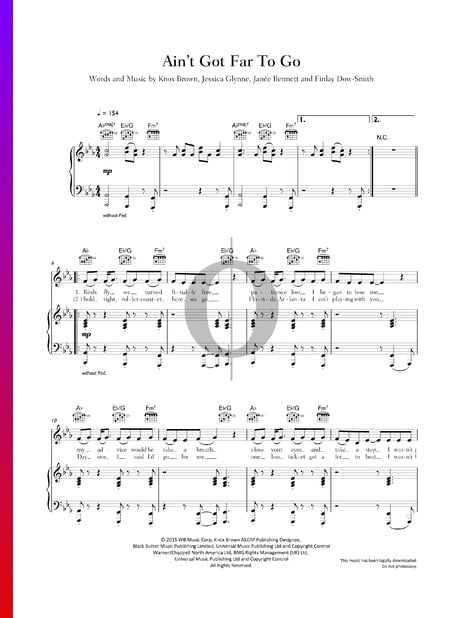 Ain't Got Far To Go Musik-Noten