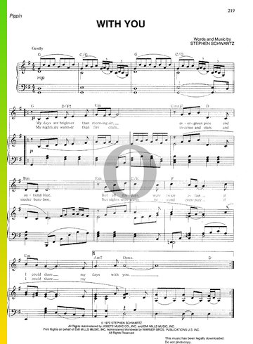 With You Sheet Music