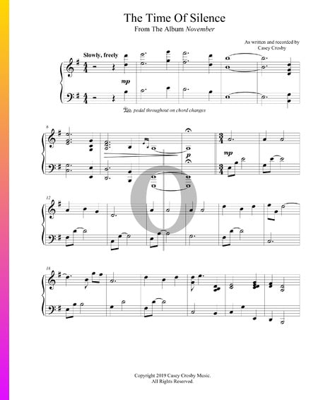 The Time Of Silence Sheet Music