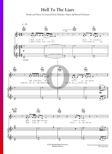 Hell To The Liars Sheet Music