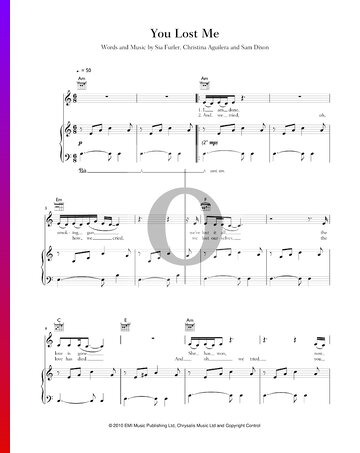 You Lost Me Sheet Music