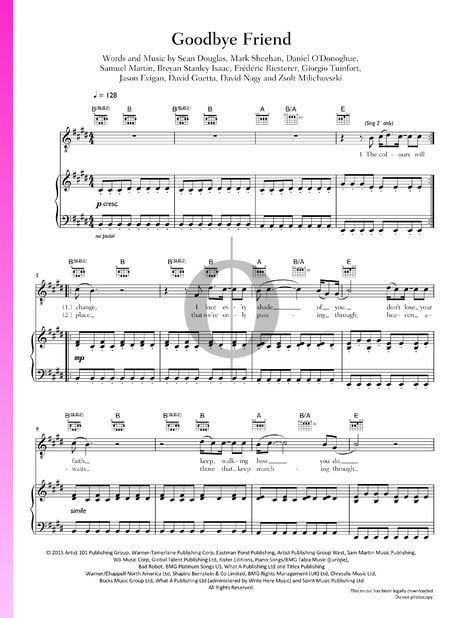 Goodbye Friend Musik-Noten