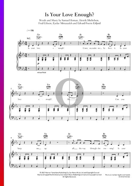 Is Your Love Enough Sheet Music