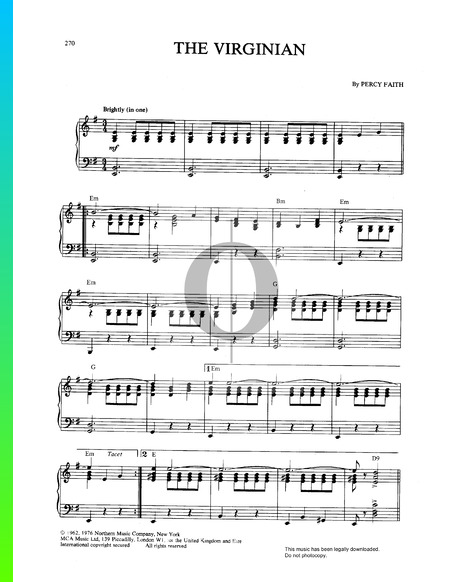 The Virginian Musik-Noten