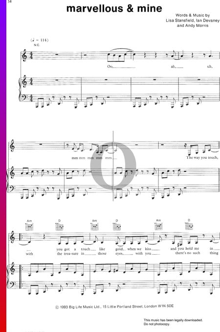 Marvellous & Mine Musik-Noten
