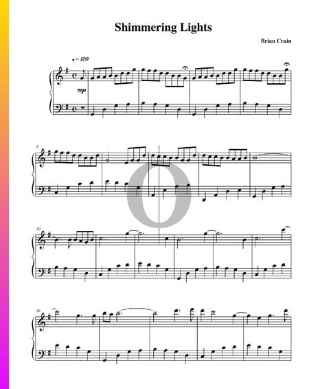 Shimmering Lights Sheet Music
