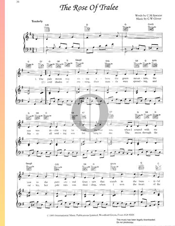 The Rose Of Tralee Sheet Music