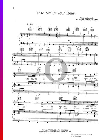 Take Me To Your Heart Sheet Music